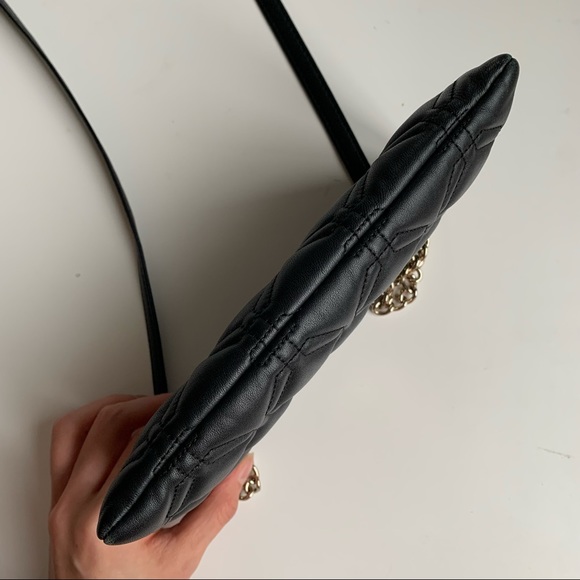 Kate Spade Presley Astor court black pleather WOC crossbody bag - Picture 7 of 16